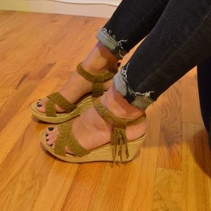 Suede Minnetonka Wedges